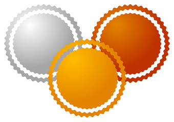 Poster - Badge, starburst, sunburst button background. Blank badge, button shape