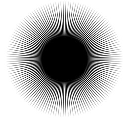 Poster - Abstract design element with radial lines. Circular shape in radiating fashion