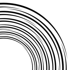 Poster - Curved lines element in clipping path. Curved lines, stripes through artboard
