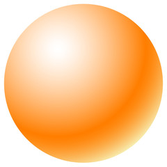 Poster - Circle with radial gradient fill. Glossy one-color sphere / circle shape