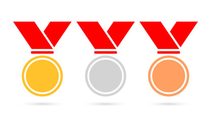 Wall Mural - Sport medals set vector icon