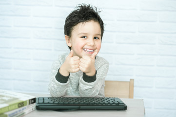 concept of little businessman, webmaster, programmer, developer, website designer.