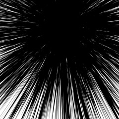 Poster - Textured fading radial lines in artistic fashion. burst with radiating grungy lines fading into background. abstract black and white - monochrome illustration
