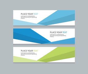 Wall Mural - flat vector set abstract corporate business horizontal banner design template, and advertising banne