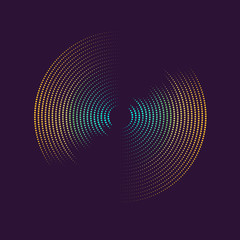 Wall Mural - poster of the sound wave. vector illustration on dark background
