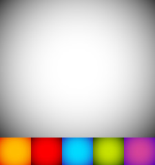 Aufkleber - Shaded backdrop in 6 color. Empty colorful background