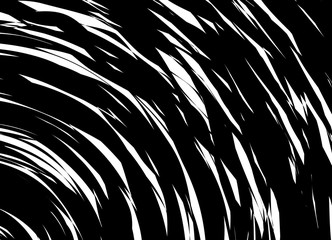 Aufkleber - Element, pattern with wavy, distorted lines. Abstract geometric illustration in black and white
