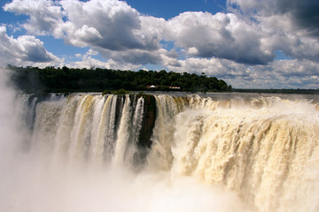 Wall Mural - Iguazu Falls on the border between Argentina and Brazil in South America