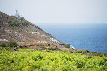 Akrotiri lighthouse, Santorini island, Greece