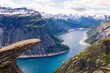 Beautiful landscape at Trolltunga (Troll's Tongue) in Norway