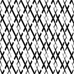 Poster - Black and white seamless geometric pattern. Repeatable texture / background with array, structure of shapes
