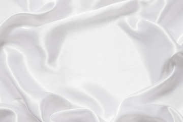 Wall Mural - White cloth background abstract with soft waves.
