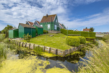 Typical Fishing Village Houses In Marken Island