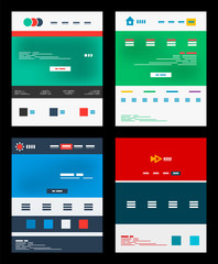 Wall Mural - Vector web site schemes templates set