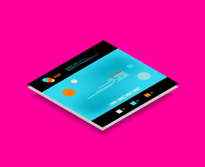 Wall Mural - Vector web site page design development concept