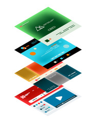 Wall Mural - Vector web site page design development concept