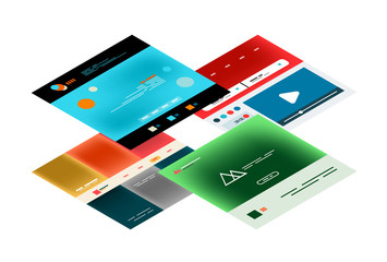 Wall Mural - Vector web site page design development concept