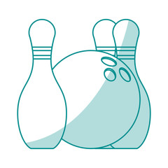 Sticker - bowling vector illustration