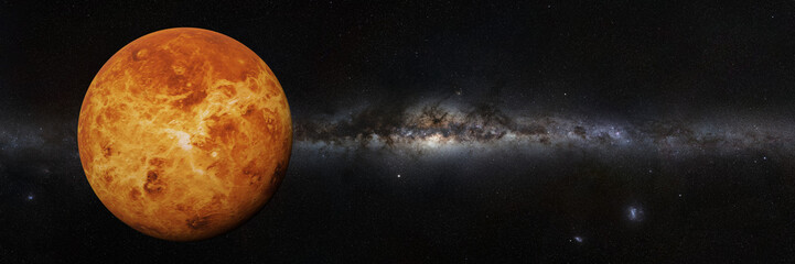 Wall Mural - planet Venus in front of the Milky Way galaxy