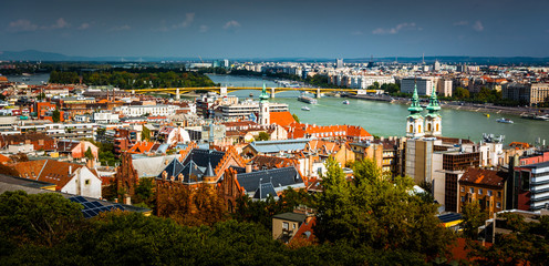 Wall Mural - Stunning panoramic photo of Budapest Hungary