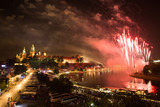 Fototapeta  - Krakow Wianki 2017 - sztuczne ognie nad Wawelem / Krakow festival celebration with beautiful fireworks over the Wawel Castle