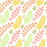 Fototapeta Pokój dzieciecy - Autumn leaves seamless pattern. Vector bright texture. Can be used for wrapping, textile, wallpaper and package design.