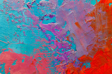 Abstract Oil Paint Texture On Canvas, Background