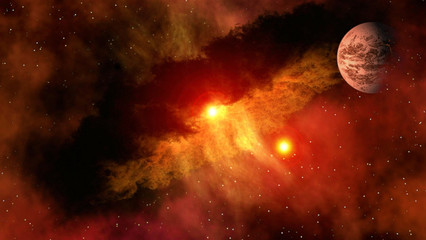 Wall Mural - outer space planet mars sun astrology milky way solar system galaxy universe. elements of this image