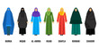 Traditional Arabic women clothing isolated cartoon illustrations set