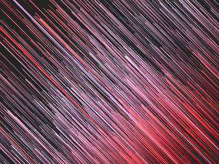 Fototapete - Digital diagonal red lines abstract background. 3d rendering