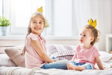 girls playing and having fun