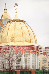 Orthodox monastery in Kiev. Religious building in Ukraine