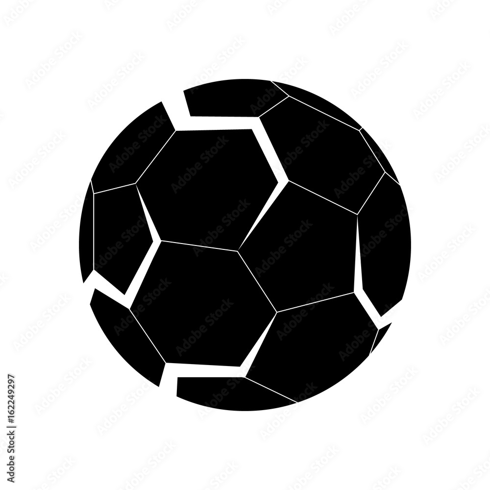 3D logo of football (soccer) ball. White background. Stock Vector | Adobe  Stock, image size:1000x1000