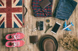 © nomadnes - travel accessories top view,travel outfit casual and equipment s