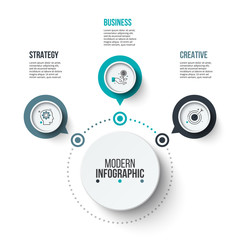 Wall Mural - abstract infographics number options template.