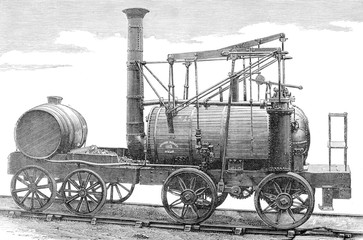 Wall Mural - Puffing Billy  Hedley's improved Wylam engine. Date: 1813