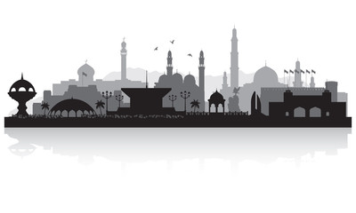 Wall Mural - Muscat Oman city skyline silhouette