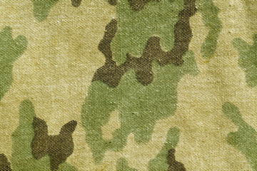 Weathered old camouflage uniform pattern.