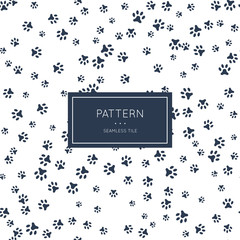 Wall Mural - footprint animal paws pattern