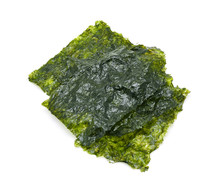 Dried Seaweed Isolated On The White Background.