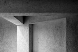 Fototapeta Na drzwi - Geometric shape detail of a concrete building