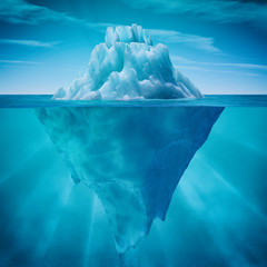Wall Mural - Underwater view of iceberg