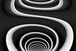 design element. 3D illustration. rendering. spiral ramp construction. abstract construction image