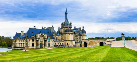 Poster - Great castles  of France- Chateau de Chantilly