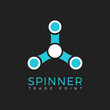 Spinner vector logotype. Isolated spinner icon. Spinner trade point illustration.