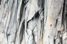 Climber On Beautiful Granite Rock
