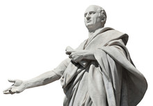 Cicero, Ancient Roman Senator Statue (isolated On White Background)