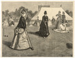 Croquet - Wimbledon - 1870. Date: 1870