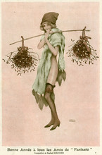 Girl - Mistletoe. Date: 1912