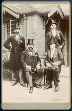 Four Men In Top Hats. Date: Late 19th Century